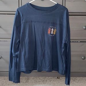 Navy blue O’neill Surf Co. graphic long sleeve tee